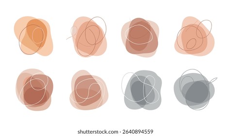 Abstract Watercolor Blobs Vector Design Shapes with Transparent Washes Decorative Elements