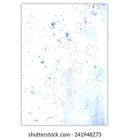 Abstract watercolor blue background