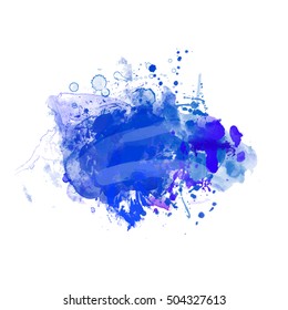 Abstract watercolor blue coloring background banner Eps10 Vector illustration.