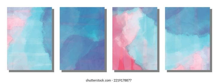 Abstract watercolor brush background. Set background. Vector illustration design.