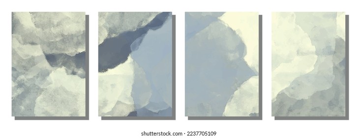 Abstract watercolor brush background. Set background. Vector illustration design.