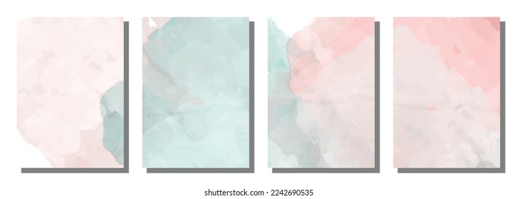 Abstract watercolor brush background. Set background. Vector illustration design.