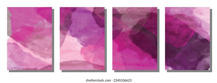 Abstrakter Aquarell-Hintergrund. Hintergrund festlegen. Vektorgrafik-Design.