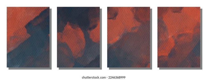 Abstract watercolor brush background. Set background. Vector illustration.