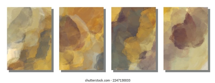 Abstract watercolor brush background. Set background. Vector illustration.