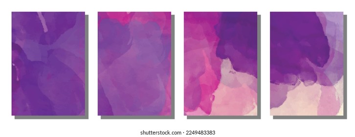 Abstrakter Aquarell-Hintergrund. Hintergrund festlegen. Vektorgrafik.