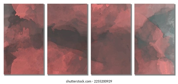 Abstrakter Aquarell-Hintergrund. Hintergrund festlegen. Vektorgrafik.