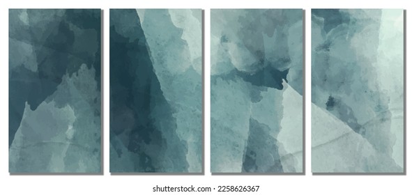 Abstract watercolor brush background. Set background. Vector illustration.