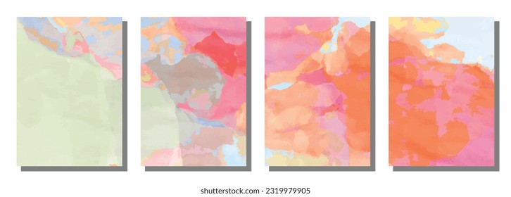 Abstract watercolor brush background. Set background. Vector illustration design.