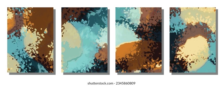 Abstract watercolor brush background. Set background. Vector illustration.