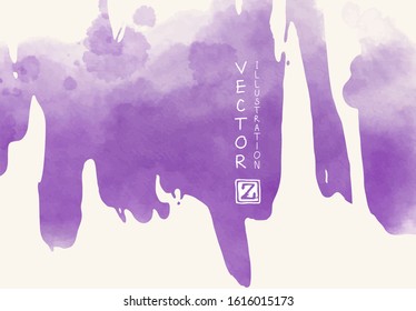 Abstract watercolor brush element on white background. The color splashing in the paper. Abstract hand drawn illustration.