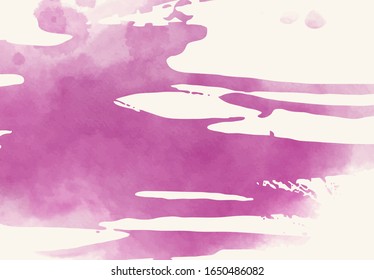 Abstract watercolor brush element on white background. The color splashing in the paper. Abstract hand drawn illustration.