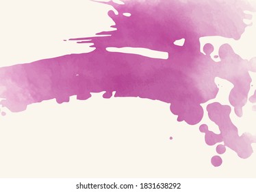 Abstract watercolor brush element on white background. The color splashing in the paper. Abstract hand drawn illustration.