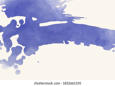 Abstract watercolor brush element on white background. The color splashing in the paper. Abstract hand drawn illustration.