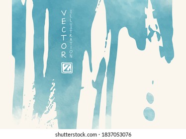 Abstract watercolor brush element on white background. The color splashing in the paper. Abstract hand drawn illustration.