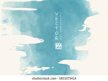 Abstract watercolor brush element on white background. The color splashing in the paper. Abstract hand drawn illustration.
