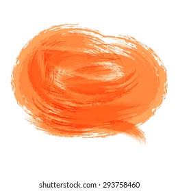 Abstract watercolor brush stroke bubble speech background. Artistic background. Vector illustration.