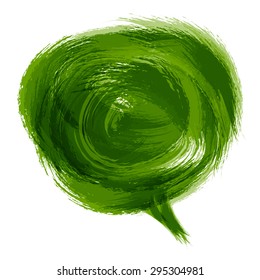 Abstract watercolor brush stroke bubble speech background. Artistic background. Vector illustration.