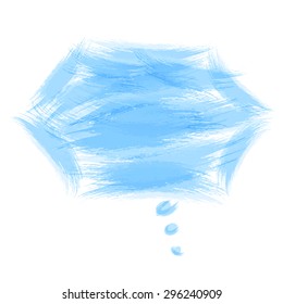 Abstract watercolor brush stroke bubble speech background. Artistic background. Vector illustration.