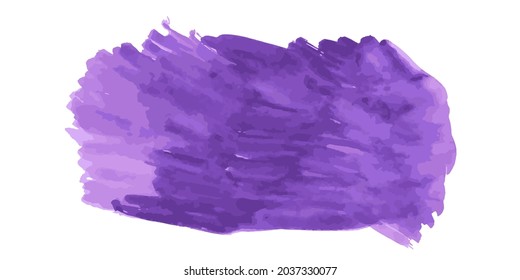 Abstract watercolor brush stroke with purple paint. Self made. Vector. Wallpaper screensaver.