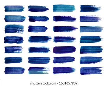 Abstract watercolor brush strokes isolated on white, creative illustration,fashion background. Vector illustration