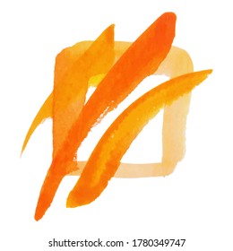 Abstract watercolor brush strokes painted background. Texture paper. Color swatch. Watercolor scratch