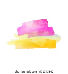 Abstract watercolor brush strokes painted background. Texture paper. Vector illustration.