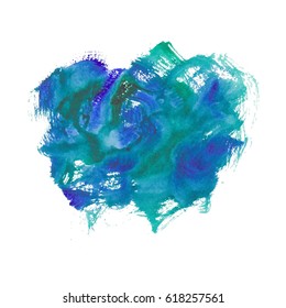 Abstract watercolor brush strokes painted background. Texture paper. Vector illustration.