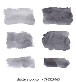 Abstract watercolor brush strokes painted background. Texture paper. Vector illustration.