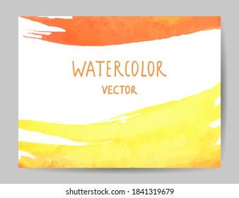 Abstract watercolor card. Hand drawn vector illustration.