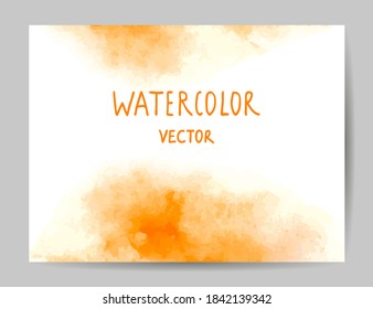 Abstract watercolor card. Hand drawn vector illustration.