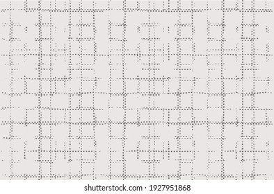 Abstract Watercolor Checked Canvas Textured Background. Seamless Pattern.