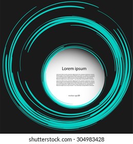 Abstract watercolor circles with text