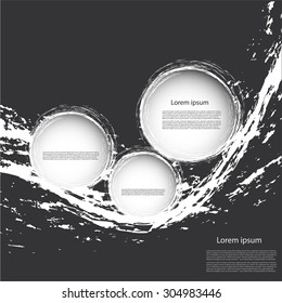 Abstract watercolor circles with text