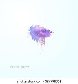 Abstract watercolor cloud