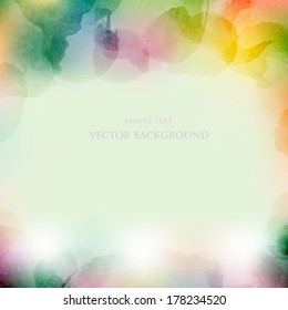 Abstract watercolor color pattern. Vector grunge background