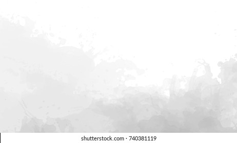 Abstract Watercolor, Color Splashes White and Gray Vector Backgrounds
