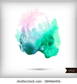 Abstract watercolor colorful background