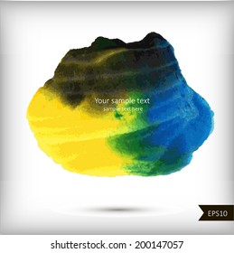 Abstract watercolor colorful background with place for your text