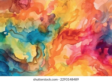 Abstract watercolor colorful background, vector illustration