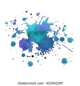 Abstract watercolor colorful spot background. Vector illustration. Grunge texture for cards and flyers design. A model for the creation of digital brushes