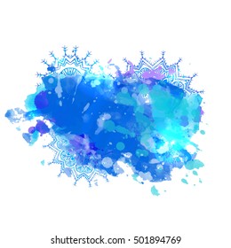 Abstract watercolor coloring background banner Eps10 Vector illustration. 