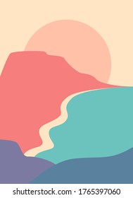 Abstract watercolor composition texture art shape design background vector