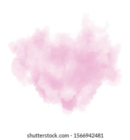 Abstract watercolor, delicate and soft background. Subtle paint splash on white paper background. Pastel Pink Vector Illustration.
EPS 8. Light and delicate stain. 