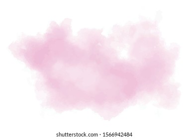 Abstract watercolor, delicate and soft background. Subtle paint splash on white paper background. Pastel Pink Vector Illustration.
EPS 8. Light and delicate stain. 