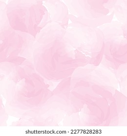 Abstract watercolor drawing seamless pattern. Pink fluffy organic texture. Beautiful Girlish background