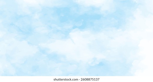 Abstract Watercolor in Dreamy Hues of Blue and White, Crafted with Gentle Strokes to Evoke a Sense of Stillness and Tranquility

