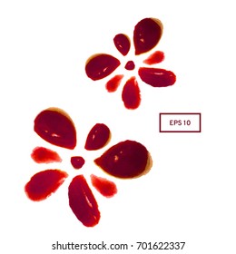 Abstract watercolor drops on light background.The color splashing in the paper. Hand drawn Vector illustration