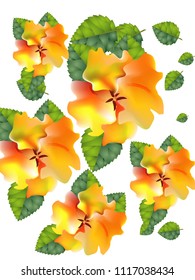 Abstract watercolor floral pattern in a la prima style. Hand painted vintage floral illustration.