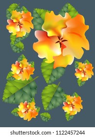 Abstract watercolor floral pattern in a la prima style. Hand painted vintage floral illustration.